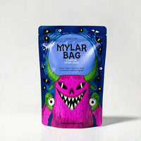 Sachets Mylar Personnalisés Imprimés Graffiti Qualité Alimentaire Refermables 1g 3.5g 7g 14g 28g Sachets Doypack Mylar avec Design Coloré