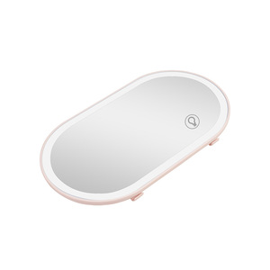 Miroir de courtoisie de voiture avec éclairage LED tactile, miroir de maquillage pour pare-soleil intérieur, lumière d'appoint haute définition, blanc clair cerise - Product Image 3