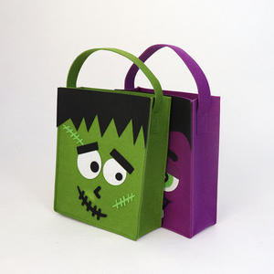 Divertido Halloween Candy Tote Bag Customizável Logo Funny Holiday Theme Party Storage Gift Bag Feito de Feltro Não Tecido - Product Image 1