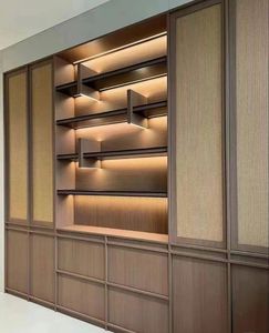 Muebles DE OFICINA DE MADERA Executive CEO Boss Manager Librería Archivador de 2 puertas Gabinete de almacenamiento de oficina de madera de 4 cajones - Product Image 6