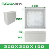 Boîtier de jonction étanche IP66 en plastique ABS de taille 180, résistant aux chocs IK10, pour instruments électroniques intérieurs/extérieurs TY-8018070