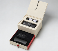 Boîte d'emballage pour lunettes de vue en papier rigide de luxe, personnalisable avec logo, écologique, en matériaux recyclés, réutilisable et portable
