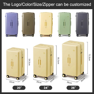 Valises de voyage en <span class=keywords><strong>polycarbonate</strong></span> de 20, 24 et 26 pouces, bagages de <span class=keywords><strong>cabine</strong></span> légers de haute qualité en PC pour femme - Product Image 2