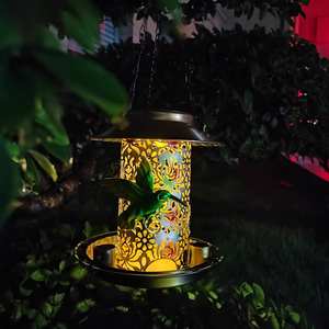 Usine En Gros Mangeoire À Oiseaux Lumière Solaire Décoration Extérieure Éclairage De Jardin Lumière Solaire Suspendue Pendentif Lampe Solaire Jardin - Product Image 3