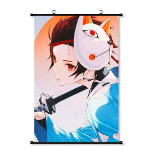 Buenas ventas diseño personalizado poste <span class=keywords><strong>de</strong></span> madera lienzo liso Pergamino <span class=keywords><strong>de</strong></span> pared tela colgante pared banner - Product Image 5