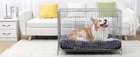 Tapis pour chien en velours rose doux toutes saisons, imperméable, antidérapant, résistant aux morsures, non amovible, gris, lit pour chien