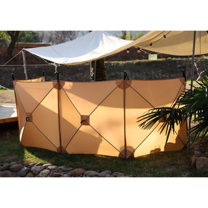 120x480cm Outdoor Camping <strong>Windbreak</strong> Oxford Fabric Aluminum <strong>Pole</strong> Foldable Wind Screen for Barbecue Picnic - Product Image 2