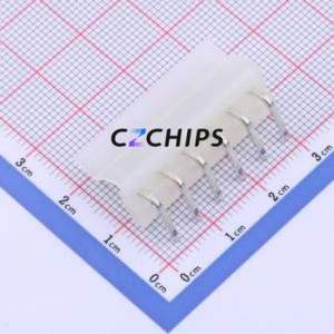 HC-5.08-6AW-G Wire-to-Board Pin Header Bent Lead Through Hole,P=5.08mm Connector 1x6P 5.08mm Right Angle Insert CH - Product Image 2