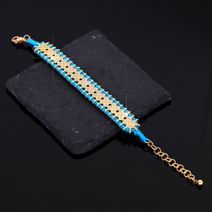 Bracciale Intrecciato Fatto a Mano con Zirconia Cubica Colorata, Gioiello in Stile Bohémien, Braccialetto Regolabile in Ottone per Donne - Product Image 5