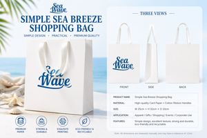 Black Recyclable Coated Paper Custom Logo Shopping <b>Bag</b> with Hand Length Handle and Hot Stamping - Product Image 2