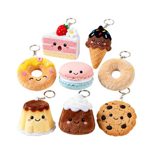 Mềm bông búp bê sang trọng nhà sản xuất tùy chỉnh đồ chơi sang trọng Kawaii phim hoạt hình thiết kế bánh theo chủ đề nhỏ Keyring tùy chỉnh kích cỡ - Product Image 2
