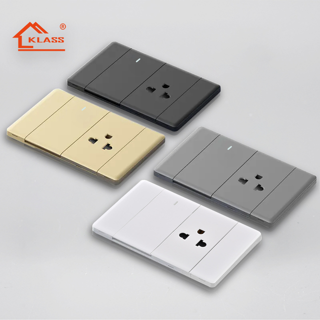 KLASS USA 2 Gang PC Plastic GFCI Decorative Receptacle GFI Wall Socket Switches Outlet Cover Plate for Electric Socket