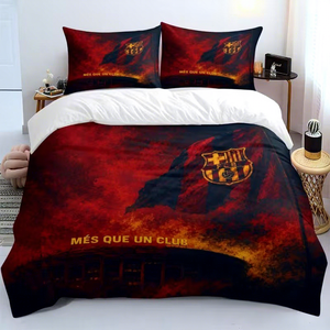 <span class=keywords><strong>Housse</strong></span> <span class=keywords><strong>de</strong></span> <span class=keywords><strong>couette</strong></span> et taies d'oreiller en polyester imprimées numériquement, drapeaux nationaux, emblèmes, douces, respectueuses <span class=keywords><strong>de</strong></span> la peau, personnalisables - Product Image 2