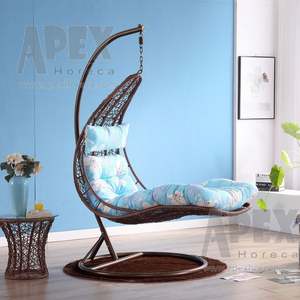เก้าอี้ไข่แกว่งได้สำหรับสวนกลางแจ้ง<span class=keywords><strong>3</strong></span>ที่นั่งเฟอร์นิเจอร์กลางแจ้งทำจากโลหะ - Product Image 1