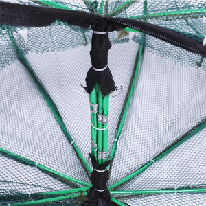 Weihe 6 lỗ tôm lồng nylon có thể gập lại cua cá bẫy đúc <span class=keywords><strong>Net</strong></span> Lưới Đánh Cá - Product Image 6
