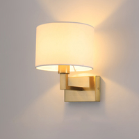 Lampe de chevet ronde de style nordique moderne, base E27, applique murale, corps en fer, lumière LED blanc chaud, certifiée ROHS pour les hôtels, les tables