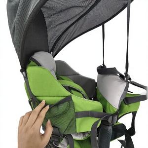 Sac à dos de randonnée réglable pour enfants avec cadre en aluminium, siège <span class=keywords><strong>porte</strong></span>-bébé réglable, profondeur du dossier et repose-pieds inclinables - Product Image 5