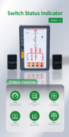 EASTSONG ES501-2 Medidor de Panel, Indicador de Estado de Interruptor, RS485 Modbus RTU, Pantalla de Control de Temperatura/Humedad de 2 Vías, Plástico