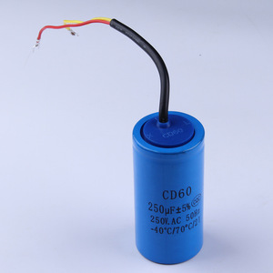 Condensateur de démarrage Cd60 250µF 250V AC pour moteurs électriques et compresseurs d'air - Product Image 1