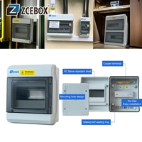 Boîtier de distribution électrique étanche IP66 en ABS, 12 voies, 20 prises, avec disjoncteur, rail DIN, 450V 220A