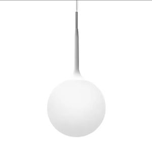 Candelabro de luz colgante de cristal blanco leche LED Simple nórdico para tienda de ropa, tamaños medios de lámpara para aplicación en el hogar y la Oficina - Product Image 6