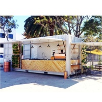 Prefabbricato pronto all'uso Container da 40 piedi caffetterie Pop Up Container Mobile da 20 piedi Cafe Bar Houses