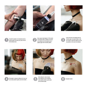 Gel di soluzione per la pelle del tatuaggio a tuffo per macchina per trasferimento di carta sapone forniture per tatuaggi tatuaggio stencil Transfer stick Gel per crema - Product Image 4