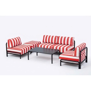 Modern 6-Piece Outdoor Steel Sofa Set with OLEFIN Cushions for Patio <b>Garden</b> Resort Contemporary Design Style - Product Image 1
