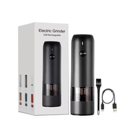 Macinapepe Elettrico Ricaricabile USB 25W con Nucleo in Ceramica e Corpo in Acciaio Inox 304, Set Macinasale e Spezie per Cucina
