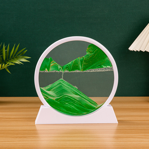 Tableau <span class=keywords><strong>d</strong></span>'art de sable mouvant de 7 pouces, en verre rond, sablier 3D, paysage marin profond, peinture de sable mouvant, <span class=keywords><strong>d</strong></span>écoration pour la maison - Product Image 6