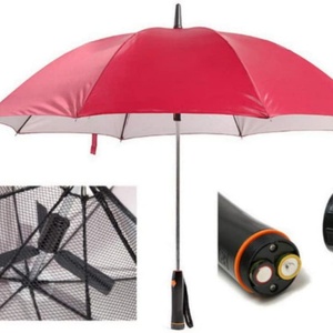 Hot Summer Sunny Day 23inch 8 Ribs Straight Manual Light Weight Mist Fan <b>Umbrella</b> with Net Protect for Business Gifts - Product Image 6