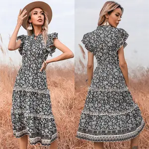 Bán Chạy Nhất Mùa Hè Loose Casual Dresses Bùng Tay Áo Dài Cho Phụ Nữ