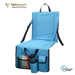 Portable Outdoor Folding Seat <b>Cushion</b> With Backrest And <b>Storage</b> Pockets For Sports Venues Garden Use - Product Image 6
