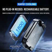 Radiateur de refroidissement pour téléphone U-JIE Semiconductor avec clip arrière et batterie amovible, 3 vitesses réglables, vente en gros