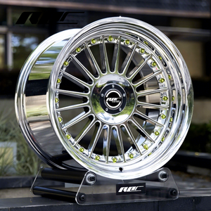 Jantes concaves Roc Chrome 4x108 5x120 5x112 pour voitures, jantes de 17, 18, 19 pouces, jantes à formage par flux pour <span class=keywords><strong>Alpina</strong></span> <span class=keywords><strong>BMW</strong></span> E60 E39 E38 <span class=keywords><strong>E34</strong></span> - Product Image 1