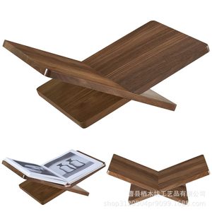 Wooden Desktop Book Rack Solid Wood Simple Reading <b>Stand</b> For Books Stationery Home Office Use - Product Image 5