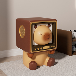 Cute Kapibala Shoe Changing <b>Stool</b> Creative <b>TV</b> Design Pouf Floor Ornament for Living Room Housewarming Gift - Product Image 2