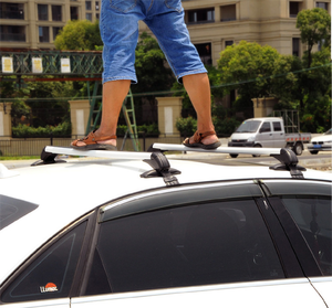 WZAUTO新しいルーフラック4x4調整可能なOEMアルミニウム合金車のルーフラックベーシックキャリアルーフバー - Product Image 4