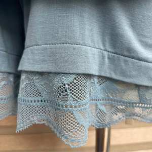 WanBao Nouvelle Arrivée Pyjamas Courts en Bleu Clair Modal Tricoté Femmes Pyjamas Ensemble pour Été Automne Printemps - Product Image 4