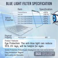 Protecteur d'écran magnétique bloqueur de lumière bleue pour Macbook Air Pro facile à mettre et à enlever anti-rayures huile empreinte digitale