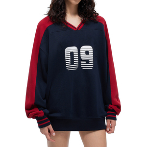 Pullover donna all'ingrosso manica lunga scollo a v maglie da <span class=keywords><strong>calcio</strong></span> logo personalizzato <span class=keywords><strong>felpe</strong></span> da donna - Product Image 1