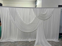 Rideau de fond en soie de lait extensible 10x10 pieds personnalisé pour décorations de mariage