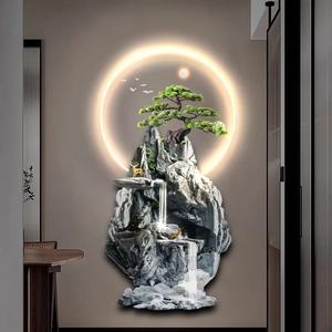 Nouvelle Tendance Décoration Murale Luxe Chambre Peinture UV Paysage Moderne Luxe Peinture en Porcelaine Cristalline Peinture Décorative Lumineuse LED - Product Image 4