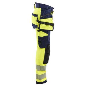 BLAKLADER - 702216483389D25 <b>Women</b>’s Hi-Vis <b>trousers</b> 4-way <b>stretch</b> Hi-vis yellow/navy blue - EAN 7330509927090 HI-VIS WORKWEAR - Product Image 3