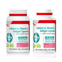 Complément Alimentaire Calcium + Vitamine D3 en Gélules pour la Santé Osseuse et le Renforcement Immunitaire, Marque Blanche, pour Adultes et Adolescents, Améliore la Qualité Osseuse