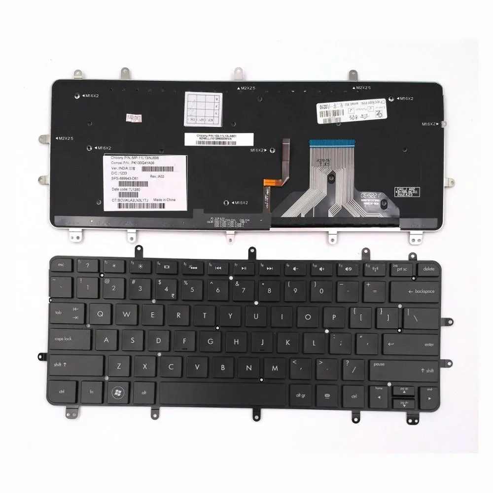 Laptop keyboard for HP Envy Spectre XT 13-2100 13-2200 13-2300 series