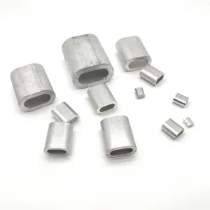 Luva de aço inoxidável sem costura oval para cabo de aço inoxidável, manga de alumínio sem costura para cabo de aço inoxidável de 1,5 mm 2 mm 3 mm 8 mm 10 mm 28 mm