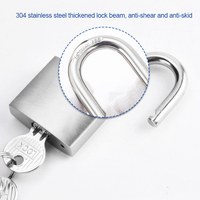 Cadenas de sécurité en acier inoxydable 304 de bonne qualité cadenas chromé étanche de 30mm