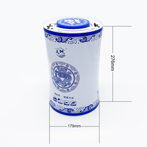 Latas de Alimentos de Hojalata de 4.2 kg con Diseño Personalizado Impreso para Almacenamiento de Arroz y Galletas - Product Image 1