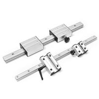Rail de guidage linéaire externe à double axe LGD16, curseur à 4/6 roues LGB16 avec bloc de verrouillage, guide de mouvement linéaire à longueur personnalisée pour CNC